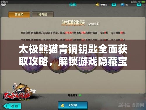 太极熊猫青铜钥匙全面获取攻略，解锁游戏隐藏宝藏的必备秘籍