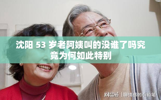 沈阳 53 岁老阿姨叫的没谁了吗究竟为何如此特别