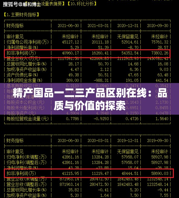 精产国品一二三产品区别在线：品质与价值的探索