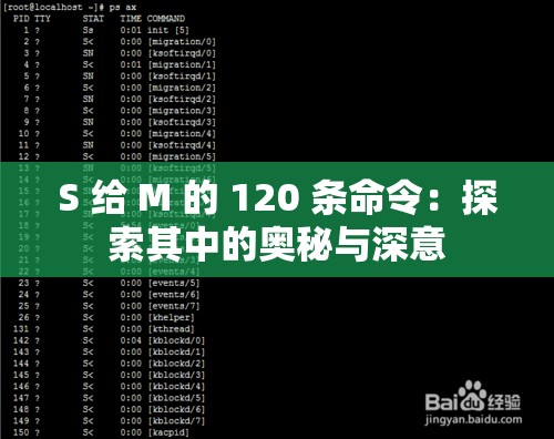 S 给 M 的 120 条命令：探索其中的奥秘与深意