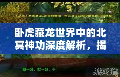 卧虎藏龙世界中的北冥神功深度解析，揭秘北冥真气修炼与获取的终极秘籍