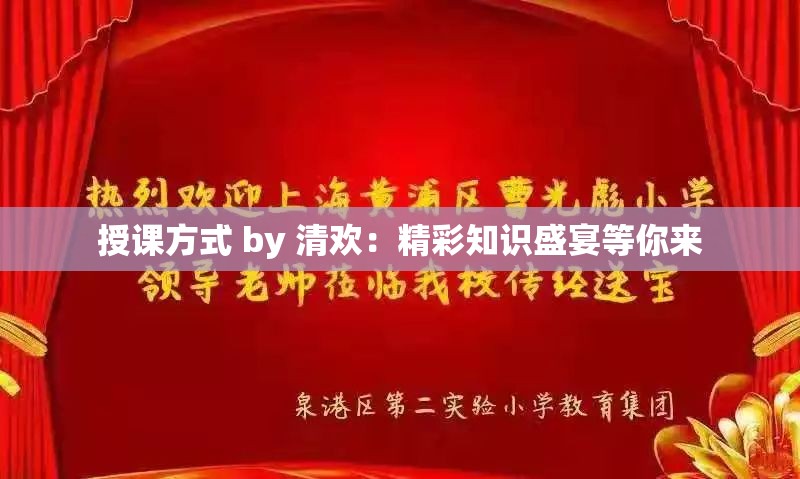 授课方式 by 清欢：精彩知识盛宴等你来