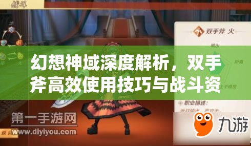 幻想神域深度解析，双手斧高效使用技巧与战斗资源管理策略