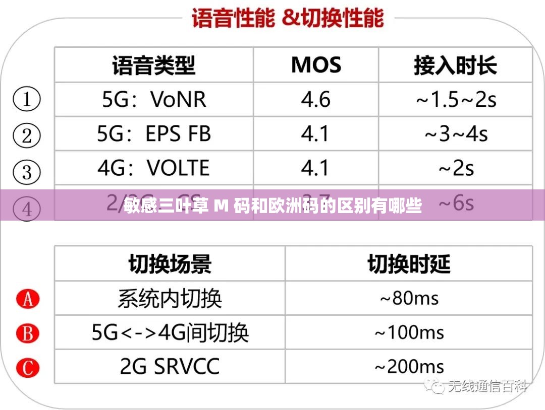 敏感三叶草 M 码和欧洲码的区别有哪些