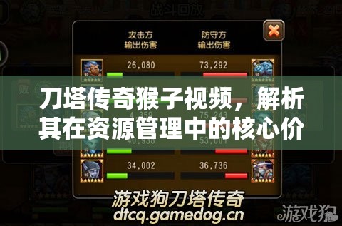 刀塔传奇猴子视频，解析其在资源管理中的核心价值与高效策略应用