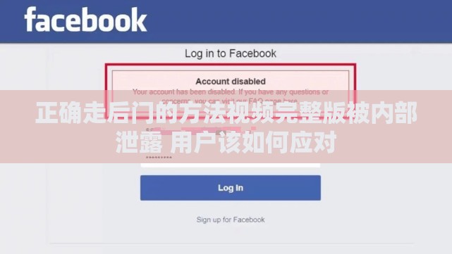正确走后门的方法视频完整版被内部泄露 用户该如何应对