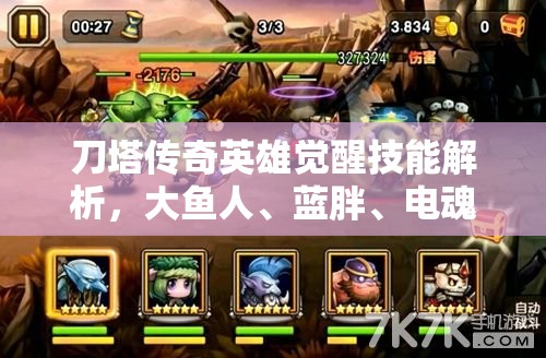 刀塔传奇英雄觉醒技能解析，大鱼人、蓝胖、电魂、船长觉醒对资源管理的关键性及实战策略