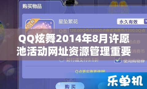 QQ炫舞2014年8月许愿池活动网址资源管理重要性及高效运用策略