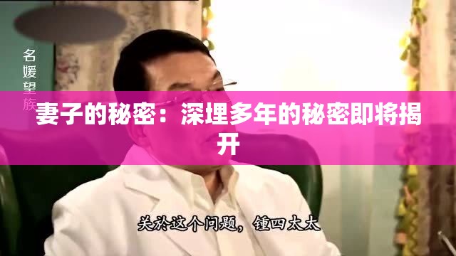 妻子的秘密：深埋多年的秘密即将揭开