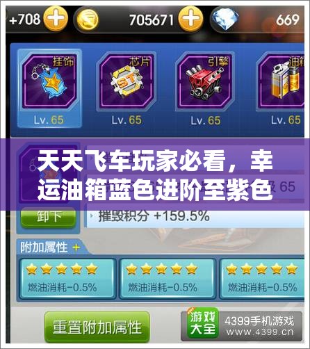 天天飞车玩家必看，幸运油箱蓝色进阶至紫色45级全面升级攻略