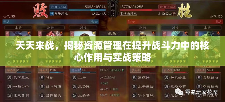 天天来战，揭秘资源管理在提升战斗力中的核心作用与实战策略