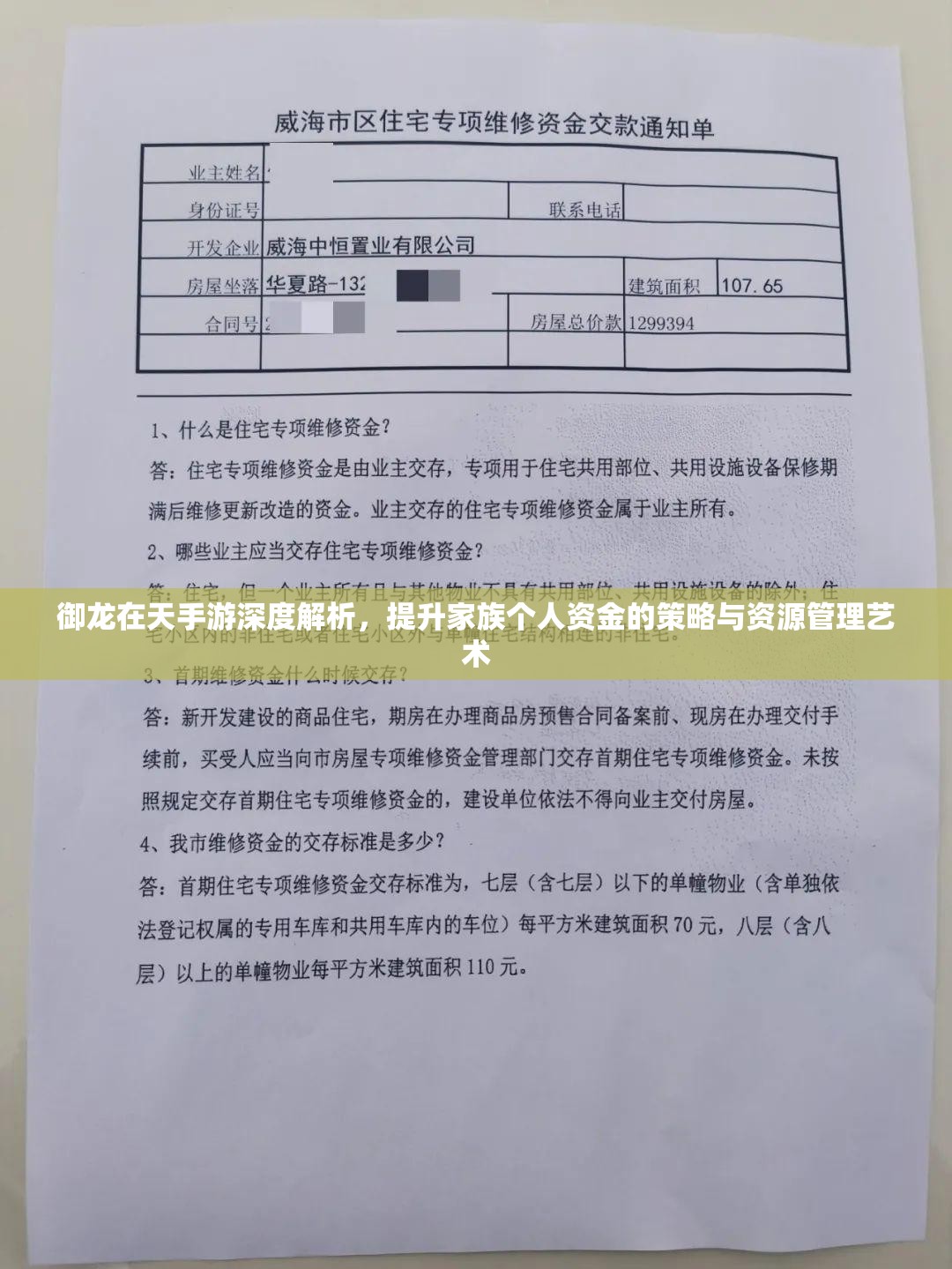 御龙在天手游深度解析，提升家族个人资金的策略与资源管理艺术