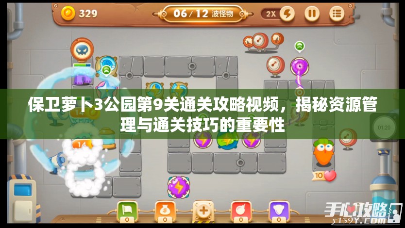 保卫萝卜3公园第9关通关攻略视频，揭秘资源管理与通关技巧的重要性