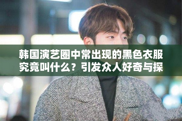 韩国演艺圈中常出现的黑色衣服究竟叫什么？引发众人好奇与探索 或者 探秘韩国演艺圈：那些频繁亮相的黑色衣服到底被称作什么？ 或者 韩国演艺圈里常见的黑色衣服叫什么？快来一探究竟寻找答案