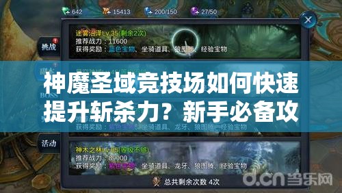 神魔圣域竞技场如何快速提升斩杀力？新手必备攻略解析！