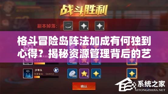 格斗冒险岛阵法加成有何独到心得？揭秘资源管理背后的艺术之谜？