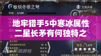 地牢猎手5中寒冰属性二星长矛有何独特之处？图鉴揭秘！