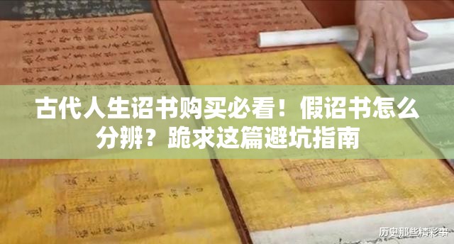古代人生诏书购买必看！假诏书怎么分辨？跪求这篇避坑指南